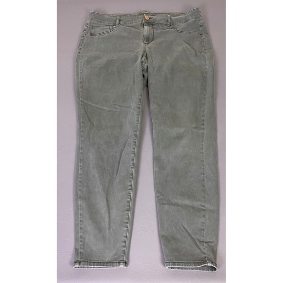 Maurices Denim - Maurices Jeans Womens Plus Size 20w Regular Olive Green Skinny Leg Stretch Denim